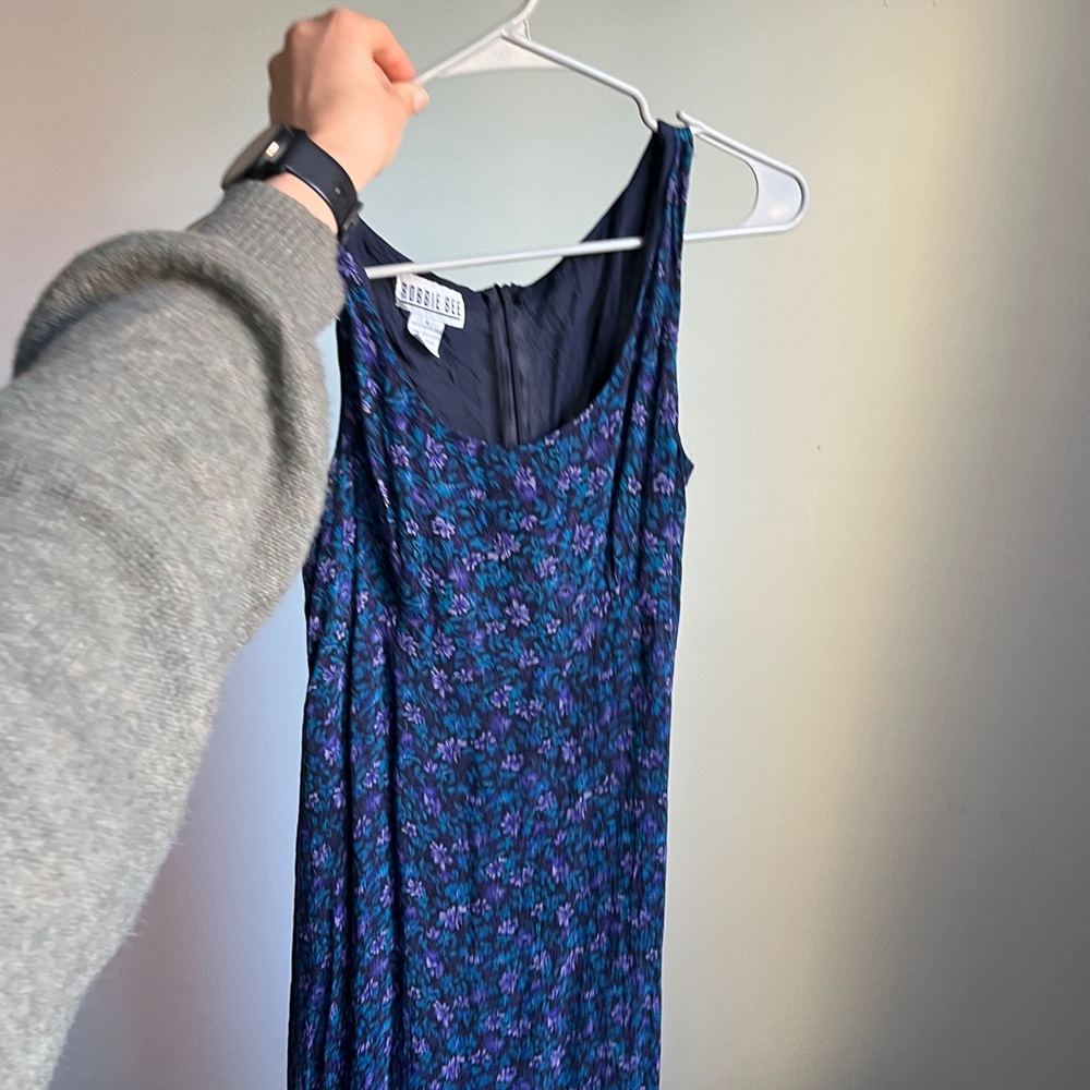Bobbie floor length floral dress.